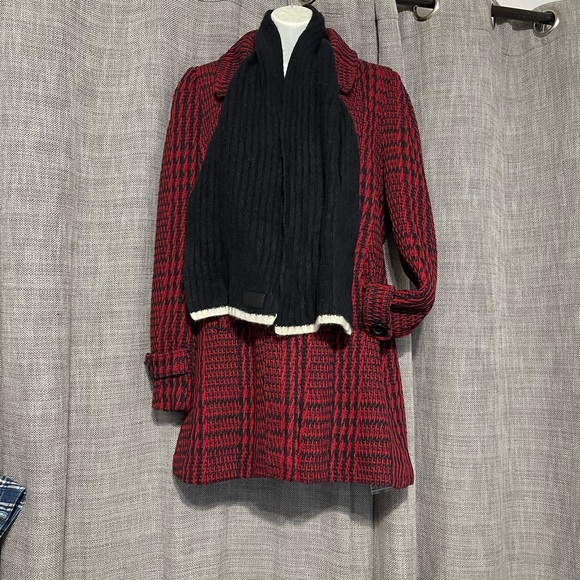 ❗️SOLD❗️Women’s Cute Red and Black Checkered NWOT Pea Coat Winter Coat Fall Coat - Picture 15 of 15